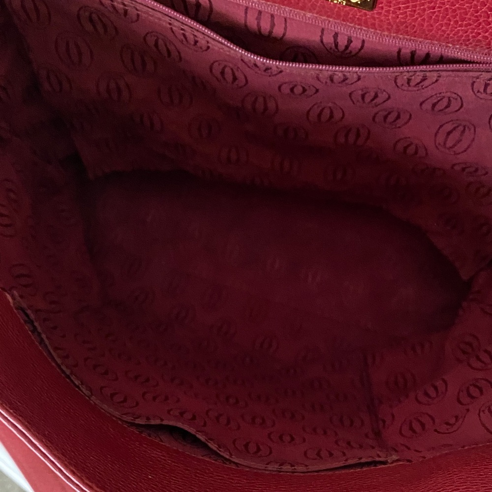 Cartier Burgundy Red Leather Tote - Authentic Vintage Luxury - Picture 15 of 16